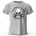 Camiseta Oversized Caveira em Algodão