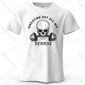 Camiseta Oversized Caveira em Algodão