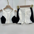 Conjunto Fitness Feminino com Cropped e Legging