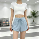 Short Feminino Esportivo 2 em 1 Azul
