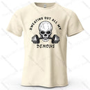 Camiseta Oversized Caveira em Algodão