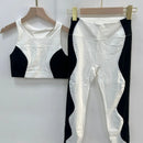 Conjunto Fitness Feminino com Cropped e Legging
